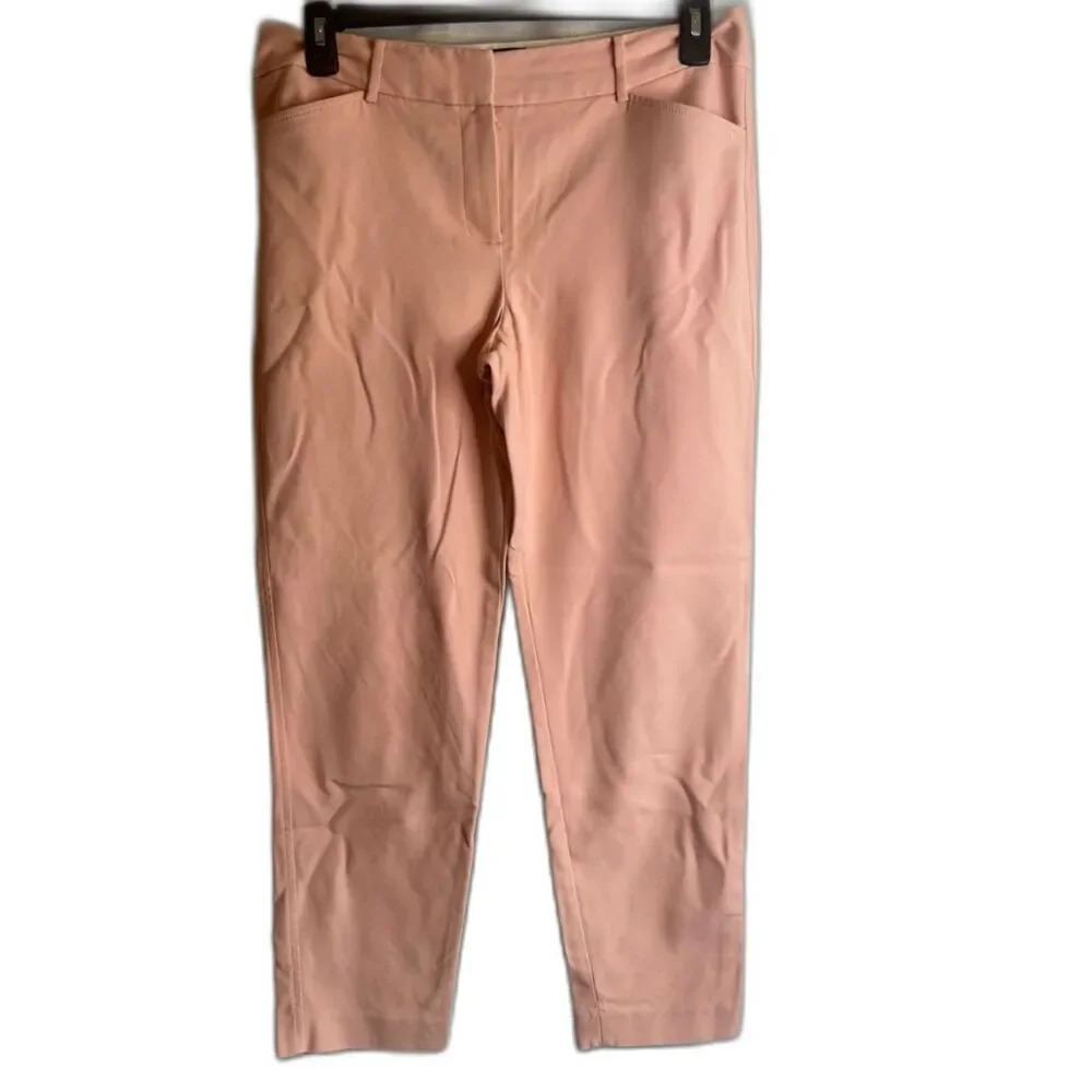 Talbots Hampshire Pants Pastel Pink Ankle Length Career Trousers Size 10